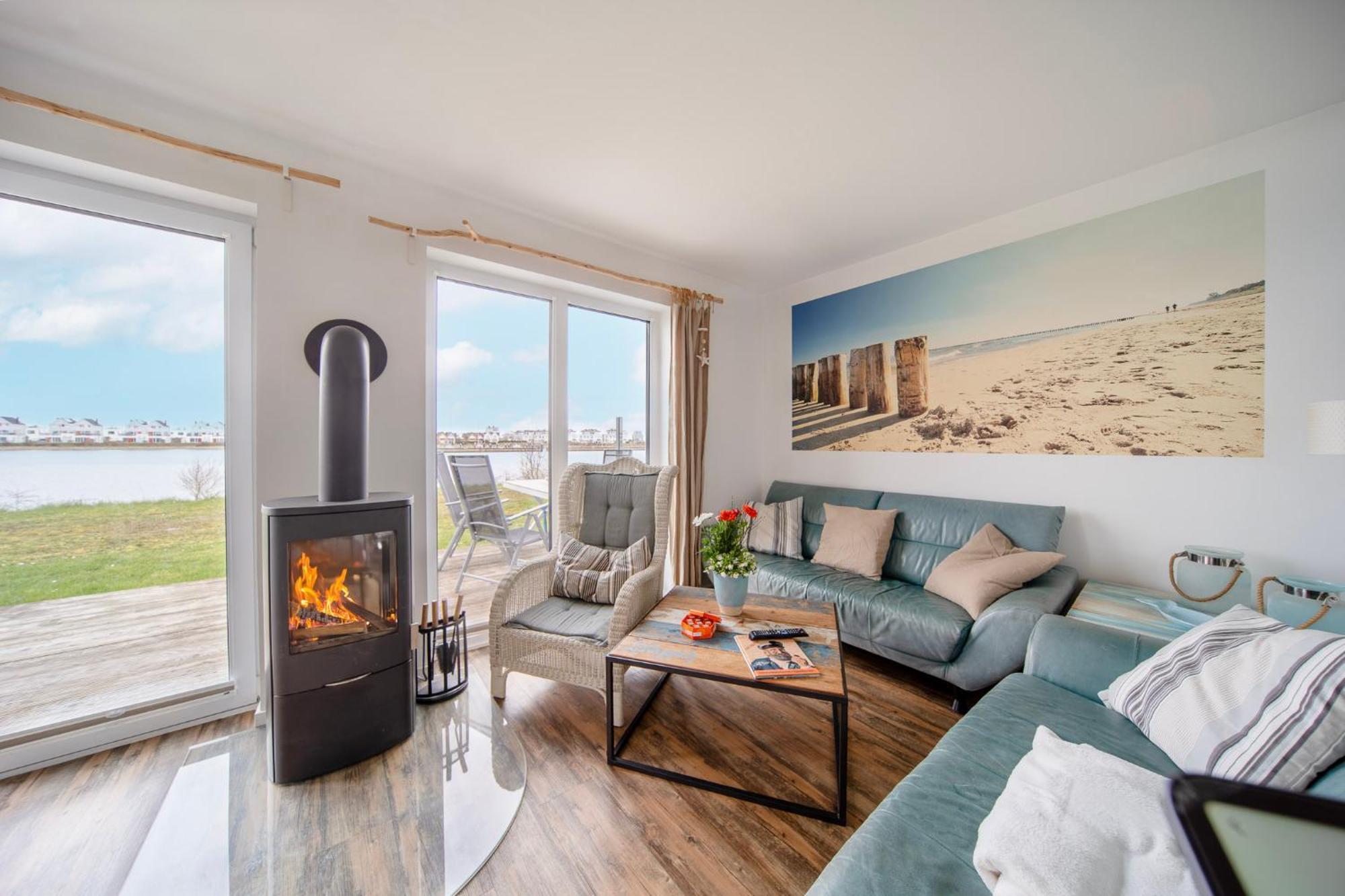 Ferienhaus Lieblingsplatz By Seeblick Ferien Oro, Direkte Wasserlage,Sauna,Kamin Ольпениц Экстерьер фото